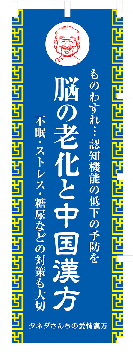 ものわすれ…認知機能の低下の予防を。脳の老化と中国漢方。不眠・ストレス・糖尿などの対策も大切。タネダさんちの愛情漢方